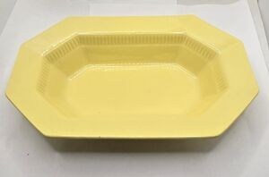 Independence Ironstone DAFFODIL Yellow Serving Bowl 9"x 6" Octagon Shape Vintage